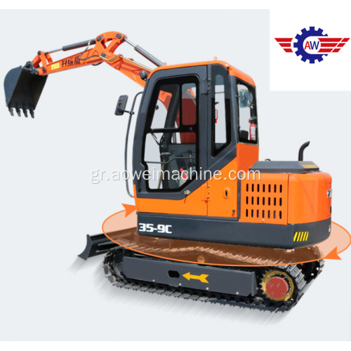 1 Ton Backhoe Bucket Hydraulic Rubber Track Crawler ηλεκτρικός μίνι εκσκαφέας